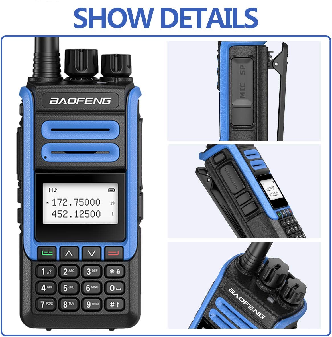 Baofeng Bf H High Power Dual Band Ham Radio Long Range Amateur Portable Handheld Two Way Radio